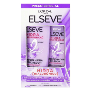 Kit Elseve Hidra Hialurônico Shampoo 375mL + Condicionador 170mL